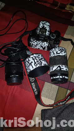 Dslr Camera canon 600d (with 75-300mm joom lens)